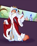 4_fingers anthro castle clothing crown female fingers headdress headgear headwear nightgown robe royalty solo target tent veil wimple gomerz22 disney robin_hood_(disney) maid_marian canid canine fox mammal red_fox true_fox 4:5