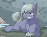 blush eyelashes female feral grey_hair hair smile solo teeth yellow_eyes koishi_chikasa friendship_is_magic hasbro my_little_pony limestone_pie_(mlp) earth_pony equid equine horse mammal pony 5:4 hi_res