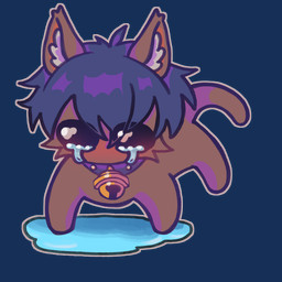 beady_eyes bell bell_collar bodily_fluids collar crying feral male quadruped simple_background solo sticker tears toony transparent_background tentoumushi domestic_cat felid feline felis mammal 1:1 alpha_channel hi_res