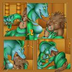 1:1 anthro apode breasts canid canine coiling comic draconcopode duo face_lick female female_pred forced head_first head_in_mouth jewelry ladyvenommyotismon legless licking long_tongue male male/female mammal naga neck_bulge non-mammal_breasts oral_vore partially_inside reptile scalie serpentine sithra snake tongue tongue_out vore wrap
