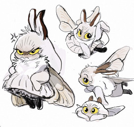 angry anthro clothed clothing cross-popping_vein dress female solo yogin arthropod insect lepidopteran moth hi_res