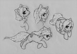 cutie_mark female feral hair side_view simple_background solo sparkles sparkling_hair sparkling_tail tail milk-jug hasbro my_little_pony equid equine horse mammal pony monochrome sketch_page