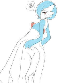 blue_hair blush bodily_fluids butt butt_focus clothing clothing_aside dress dress_aside emanata embarrassed female frown frustration_cloud hair hair_over_eye hand_on_butt hand_on_own_butt looking_at_own_butt looking_at_self narrowed_eyes not_furry rear_view red_eyes self-conscious simple_background solo standing sweat sweaty_butt white_background white_body white_skin 9rimson nintendo pokemon gardevoir generation_3_pokemon humanoid pokemon_(species) shiny_pokemon 2019 hi_res portrait sketch three-quarter_portrait