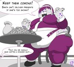 belly big_belly female holidays overweight stuffing text weight_gain kynesart christmas absurd_res english_text hi_res