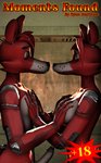 2020 3d_(artwork) 5_fingers animatronic anthro binocszoomx10 breast_grab breasts canid canine digital_media_(artwork) duo english_text erection female fingers fire fireplace five_nights_at_freddy's fox foxy_(fnaf) genitals hair hand_on_breast hand_on_chest hi_res machine male male/female mammal nude penis robot scottgames smile source_filmmaker text