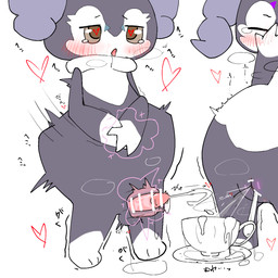 anthro anus balls blush bodily_fluids brown_eyes censored_clitoris censored_genitalia censored_penis container covering covering_face cum cum_in_a_cup cum_in_container cumshot cup cutlery duo ejaculation erection eyes_closed female genital_fluids genitals heart_pupils kitchen_utensils male masturbation object_in_pussy penis simple_background spoon tapering_penis tea_cup tears telekinesis telekinetic_masturbation tools vaginal_fluids vaginal_squirting vulva white_background sakaniyame nintendo pokemon generation_8_pokemon indeedee pokemon_(species) 1:1 2025 censored digital_media_(artwork) hi_res