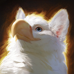 ambiguous_gender beak blue_eyes feathers feral fur inner_ear_fluff solo tuft white_body white_feathers white_fur yellow_beak alsares mythology accipitrid accipitriform avian bird eagle gryphon mythological_avian mythological_creature 1:1 2020 digital_media_(artwork) digital_painting_(artwork) headshot_portrait icon painting_(artwork) portrait shaded