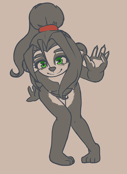 4_toes 5_fingers accessory anthro bent_over black_body black_fur black_hair black_nose breasts claws closed_smile countershade_face countershade_hands countershading erect_nipples eyebrows feet female female_anthro finger_claws fingers front_view fur green_eyes grey_nipples hair hair_accessory hair_ring humanoid_hands iris loli long_hair looking_at_viewer mouth_closed nipples nude nude_anthro nude_female pigeon_toed plantigrade ponytail pose pupils simple_background small_breasts smile solo standing thick_eyebrows toes young young_anthro young_female hystericsart blizzard_entertainment warcraft li_li_stormstout bear mammal pandaren 2023 colored english_description flat_colors full-length_portrait pinup portrait