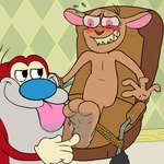 anthro bdsm blush bondage bound driftero feet foot_fetish foot_lick foot_play licking male tickling tongue nickelodeon ren_and_stimpy ren_höek stimpy_j._cat 1:1 hi_res