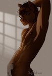 abs anthro athletic athletic_male male muscular nude pose serratus solo conditional_dnp sadbitch ganachethehorse equestrian equid equine horse mammal hi_res pinup