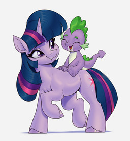 duo female feral fetlocks happy hooves horn looking_back raised_hoof riding scales simple_background aquaticvibes friendship_is_magic hasbro my_little_pony mythology spike_(mlp) twilight_sparkle_(mlp) dragon equid equine mammal mythological_creature mythological_equine mythological_scalie scalie unicorn absurd_res hi_res
