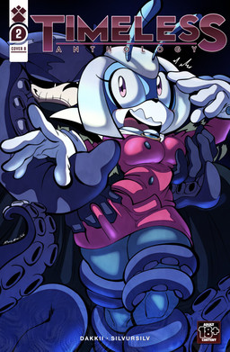 anthro big_breasts black_sclera blue_body blush breasts clothed clothed_anthro clothed_female clothed_male clothing dress duo female gloves handwear hip_grab male male/female multicolored_body pink_clothing pink_dress pink_eyes restrained restrained_by_tentacles tentacles tentacles_around_legs text two_tone_body white_body white_clothing white_eyes white_gloves white_handwear wide_hips apsel_bluestar idw_publishing sega sonic_the_hedgehog_(comics) sonic_the_hedgehog_(idw) sonic_the_hedgehog_(series) jewel_the_beetle mimic_the_octopus aquatic arthropod beetle cephalopod coleoid insect mollusk octopodiform octopus 2026 absurd_res cover english_text hi_res