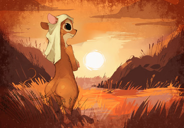 anthro areola big_butt breasts brown_body butt cloud duo female field glistening glistening_butt grass hand_on_chest medium_breasts morning nipples plant rear_view sagging_breasts sun wide_hips roksim nelvana redwall cornflower_fieldmouse ambient_bird mammal mouse murid murine rodent 2025