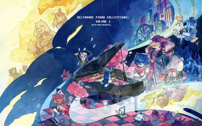 anthro blue_body blue_hair blue_skin building checkered checkered_floor city eyewear female fur glasses group hair keyboard_instrument male musical_instrument piano plant purple_hair teeth text tree upright_piano white_body white_fur yellow_teeth wraith615 deltarune undertale_(series) alphys kris_dreemurr lancer_(deltarune) noelle_holiday queen_(deltarune) ralsei rouxls_kaard spamton_g._spamton susie_(deltarune) toriel undyne darkner deer human mammal new_world_deer reindeer scalie 16:10 2025 english_text hi_res official_art widescreen