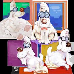 3_toes anthro anus butt cake cake_sitting claws dessert digitigrade eyebrows eyewear feet food food_fetish food_play frosting frosting_on_butt glass glasses hand_on_chin looking_back male nervous nervous_smile nude pawpads presenting presenting_anus presenting_hindquarters sitting solo sprinkles text toe_claws toes wearing_glasses guddlegump jay_ward_productions mr._peabody_and_sherman mr._peabody beagle canid canine canis domestic_dog hunting_dog mammal scent_hound 1:1 2026 absurd_res artist_name digital_drawing_(artwork) digital_media_(artwork) hi_res multiple_scenes