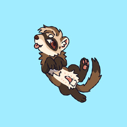 8_nipples belly_nipples blue_background brown_body brown_eyes brown_fur chibi dipstick_tail feral fur genitals male markings multi_nipple nipples pawpads penis red_sclera simple_background snaggle_tooth solo tail tail_markings tan_body tan_fur tongue tongue_out tummy_nipples anonymous_artist spacks domestic_ferret mammal mustelid musteline true_musteline weasel 1:1 hi_res