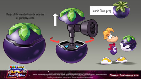 4_fingers big_nose black_eyebrows black_eyes blonde_hair closed_smile clothing copyright_symbol directional_arrow eyebrows fingers floating_hands floating_head footwear furrowed_eyebrows gradient_background grey_background hair holding_object holding_turret hoodie light machine male male_humanoid mouth_closed not_furry plum_(fruit) purple_clothing purple_hoodie purple_topwear shoes simple_background smile solo standing symbol tan_body tan_skin text text_box title topwear turret year yellow_clothing yellow_footwear yellow_shoes giacomo_boni mario_plus_rabbids_sparks_of_hope nintendo rayman_(series) ubisoft rayman humanoid raypeople_(rayman) 16:9 2023 4k absurd_res adobe_photoshop_(artwork) artist_name colored concept_art crossover digital_drawing_(artwork) digital_media_(artwork) english_description english_text hi_res lighting official_art procreate_(artwork) shaded widescreen
