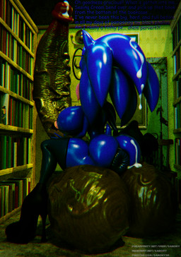 anthro anus areola balls big_anus big_balls big_breasts big_penis bodily_fluids bra breasts clothing cum eyelashes eyewear footwear genital_fluids genitals glasses gynomorph gynomorph_anthro high_heels huge_balls huge_penis hyper hyper_balls hyper_genitalia hyper_penis intersex intersex_anthro legwear library nipples penis shoes stockings text tongue underwear sanory sega sonic_the_hedgehog_(series) sonic_the_hedgehog eulipotyphlan hedgehog mammal 3d_(artwork) absurd_res digital_media_(artwork) english_text hi_res url