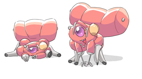 ambiguous_gender arthropod_abdomen camera_lens claws excited glistening glistening_body light machine metal ocular_prosthetic prosthetic smile spider_tank tank_(vehicle) teeth vehicle wheel dragonweirdo arachnid arthropod fuchikoma robot spider 16:9 hi_res widescreen