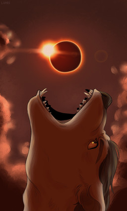 bared_teeth black_nose carnassials countershade_ears countershade_nose countershading eclipse fangs feral fur gums hair incisors lens_flare looking_up male open_mouth short_hair sky skyscape solar_eclipse solo teeth white_body white_fur yelling lumbi lun_(lunerman) bear mammal polar_bear ursine headshot_portrait hi_res portrait shaded