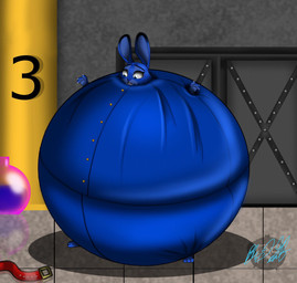 anthro belly belly_expansion belt big_belly black_eyebrows blue_body blue_bottomwear blue_clothing blue_ears blue_eyes blue_inner_ear blue_nose blue_pants blue_shirt blue_topwear blueberry_inflation body_inflation bottomwear buckteeth clothing cosplay crossover_cosplay expansion eyebrows eyelashes factory female huge_belly hyper hyper_belly hyper_inflation immobile inflation inside open_mouth pants red_belt red_mouth round_body shirt solo spherical_inflation sunken_limbs teeth three-quarter_view topwear worried mitsi1991 charlie_and_the_chocolate_factory disney zootopia judy_hopps violet_beauregarde european_rabbit lagomorph leporid mammal oryctolagus rabbit 2018 colored crossover digital_media_(artwork) hi_res shaded signature