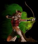 abstract_background alpha_channel anthro archer arm_guards armor arrow_(weapon) biped bow_(weapon) bracers clothed clothing colby_(sf) deyvarah digitigrade ear_tuft equid equine felid feline female fur green_eyes hair horse hybrid kneeling long_hair long_tail lynx mammal mane multicolored_body multicolored_fur orange_body orange_fur ranged_weapon semper_fidelis shirt solo tail tank_top topwear tuft two_tone_body two_tone_fur weapon