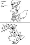 1-bit anthro blush boxers_(clothing) clothed clothing crossed_arms dialogue duo fur heart_boxers heart_clothing heart_symbol heart_underwear male male/male open_mouth open_smile partially_clothed shirt shocked smile standing topwear underwear underwear_down sketchytoasty anon conner_(sketchytoasty) canid canine canis human mammal wolf 2021 digital_drawing_(artwork) digital_media_(artwork) monochrome sketch