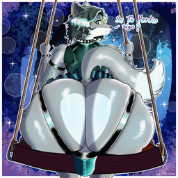 5_fingers anthro big_butt bottomwear butt clothed clothing clothing_lift crossdressing detailed_background femboy fingers fur genitals grey_body hair jockstrap looking_at_viewer male park skirt skirt_lift solo swing tail text thick_thighs underwear wide_hips axelkirby axel_(axelkirby) canid canine canis fox grey_fox mammal urocyon 1:1 absurd_res digital_drawing_(artwork) digital_media_(artwork) hi_res monochrome spanish_text