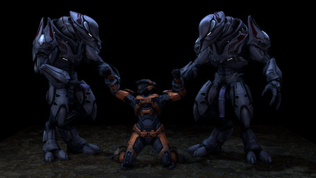 2_toes 4_fingers animal_genitalia animal_penis arm_grab armor balls big_penis clothed clothing digitigrade dominant dominant_male duo equine_genitalia equine_penis faceless feet female female_human fingers flaccid from_behind_position full_armor genitals group holding_penis kneeling larger_male male male/female not_furry penis sex size_difference smaller_female smaller_human toes trio vein veiny_penis weapon xenophilia pompilus-sfm halo_(series) microsoft xbox_game_studios alien human mammal sangheili scalie spartan_(halo) 16:9 3d_(artwork) 4k absurd_res colored digital_media_(artwork) hi_res source_filmmaker_(artwork) widescreen