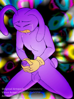 5_fingers anthro blocked_orgasm bodily_fluids clenched_teeth clothing crying desperation drooling erection fingers floppy_ears fur genitals glans gloves gloves_only handwear handwear_only humanoid_genitalia humanoid_penis male masturbation mostly_nude overstimulation penile penile_masturbation penis purple_body purple_fur purple_glans purple_penis saliva short_tail solo sound_effects tail tears tears_of_desperation teeth yellow_clothing yellow_gloves yellow_handwear yellow_teeth luckylui yozzisketchz metallicfox0_(va) glitch_productions i_have_no_mouth_and_i_must_scream the_amazing_digital_circus jax_(tadc) abstraction_(tadc) lagomorph leporid mammal rabbit 2026 2d_animation animated hi_res short_playtime sound video voice_acted
