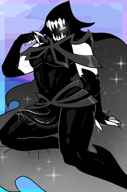 armor claw_fingers claws male muscular muscular_male not_furry penis_tentacles slime solo teeth tentacles birthdayglow entity_(birthdayglow) demon humanoid hi_res