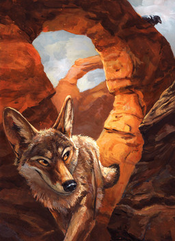 2012 ambiguous_gender avian bird black_lips black_nose brown_fur canine canyon corvid coyote duo feral fur grin inner_ear_fluff kenket long_mouth mammal no_sclera orange_eyes outside raven sky smile solo_focus whiskers white_fur

Rating: Safe
Score: 22
User: Sharp_Coyote
Date: December 01, 2015