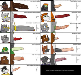 animal_genitalia animal_penis anthro big_penis blush bodily_fluids chart comparing comparing_penis dripping equine_genitalia equine_penis eyebrows foreskin frenum_ladder frenum_piercing genital_fluids genital_piercing genitals glowing glowing_eyes group heterochromia horn knot ladder_piercing long_penis male penis penis_chart penis_piercing penis_size_comparison penis_size_difference piercing precum precum_drip prince_albert_piercing sheath small_penis text unibrow vein veiny_penis reyn_goldfur caves_and_critters penis_lineup camber_(cnc) amphibian badger bear bovid bovine bulldog canid canine canis cattle chimera domestic_dog felid feline frog lagomorph leporid lynx mammal mastiff molosser mustelid musteline pantherine rabbit rhinoceros tiger wolf absurd_res digital_media_(artwork) english_text hi_res
