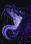 black_background black_body bodily_fluids male mouth_shot open_mouth purple_eyes purple_tongue saliva scary simple_background solo tongue tongue_out skrymer1 mythology dragon mythological_creature mythological_scalie scalie absurd_res hi_res