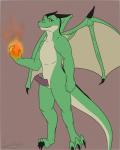 animal_genitalia anthro erection fire genital_slit genitals happy horn magic magic_user male nude penis pose smile solo tail wings voshiket mythology dragon mythological_creature mythological_scalie scalie 4:5 hi_res