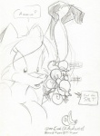amarim anthro big_breasts breasts canid canine duo eric_schwartz extreme_size_difference female fox gastropod graphite_(artwork) larger_female male mammal mollusk monochrome pencil_(artwork) sheila_vixen shell size_difference sketch smaller_male snail traditional_media_(artwork)