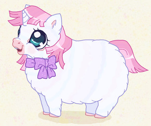 blush eyelashes female female_feral feral fur hair hooves horn inner_ear_fluff open_mouth open_smile pink_hair pink_hooves pink_inner_ear_fluff pink_tail purple_scarf quadruped scarf side_view smile solo standing tail teal_eyes teeth tuft white_body white_fur white_horn serasugee fluffy_pony mythology equid equine fluffy_pony_(species) mammal mythological_creature mythological_equine unicorn