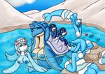 anthro anthrofied blue_eyes breasts butt eyes_closed female grey_eyes group male nipples nude outside pokemorph pose transformation water bernardol22 hitori09 nintendo pokemon elio_(pokemon) harper_(pokemon) lana's_mother lana_(pokemon) sarah_(pokemon) solidad_(pokemon) brionne generation_1_pokemon generation_7_pokemon human humanoid lapras mammal pokemon_(species) popplio primarina absurd_res digital_media_(artwork) hi_res pinup shaded