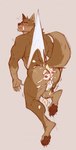 5_fingers anthro banana barazoku berry big_bulge big_butt biped blush brown_body brown_fur bulge butt claws clothed clothing dairy_products digitigrade embarrassed eyes_mostly_closed finger_claws fingers food food_fetish food_on_butt food_play frown fruit fur head_turned humanoid_hands looking_back male narrowed_eyes pantsless_anthro pantsless_male pawpads plant rear_view simple_background solo squish taised_tail tan_background toe_claws topless topless_anthro topless_male underwear wedgie whipped_cream harryharold balto_(series) universal_studios balto canid canine canis hybrid mammal wolfdog 2023 absurd_res colored full-length_portrait guide_lines hi_res portrait