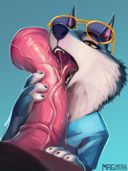 animal_genitalia animal_penis anthro anthro_on_anthro big_penis biped black_lips bodily_fluids duo equine_genitalia equine_penis erection eyewear eyewear_on_head fellatio female fur genitals grey_body grey_fur huge_penis licking lips male male/female medial_ring mostly_offscreen_male multicolored_body multicolored_fur oral penile penis penis_lick pink_penis saliva saliva_on_penis sex sunglasses sunglasses_on_head tongue two_tone_body two_tone_fur vein veiny_penis wearing_sunglasses white_body white_fur yellow_eyes magnetus illumination_entertainment sing_(movie) porsha_crystal canid canine canis equid equine mammal wolf 2026 3:4 digital_media_(artwork) hi_res