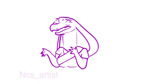 16:9 2d_animation 4_fingers animated anthro barefoot clap clothed clothing cobra feet female fingers humor keeshee lamarian meme ncs pogchamp purple_body reptile scalie short_playtime signature sleeping snake snake_hood solo sound sound_effects sound_warning toony voice_acted vowelless vowelless_sound_effect webm widescreen zzz
