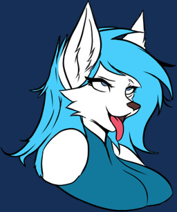ahegao anthro clothing female looking_pleasured magic_user robe solo snowiefeather thermia_(character) canid canine canis fox hybrid mammal wolf alpha_channel low_res