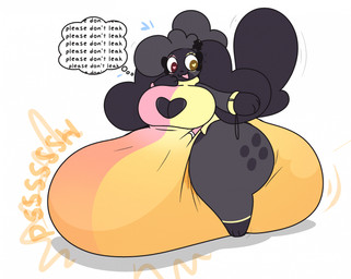 anthro big_breasts big_butt big_diaper bodily_fluids breasts butt cleavage_cutout clothed clothed_anthro clothed_female clothing curvy_figure cutout diaper female female_anthro genital_fluids huge_diaper hyper_diaper solo text thick_thighs unclean_diaper urine used_diaper using_diaper voluptuous wearing_diaper wet_diaper wetting wetting_diaper dummydoodles nintendo nintendo_switch drift_(dummydoodles) switch_dog canid canine canis domestic_dog mammal 2025 digital_media_(artwork) english_text hi_res