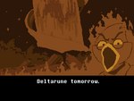 angry anthro apocalypse beak burning clothed clothing dark_fountain detailed_background eyewear fire glasses looking_at_viewer male night outside sky solo star starry_sky style_emulation text wearing_glasses yelling bugguydude deltarune deltarune_tomorrow_(meme) undertale_(series) berdly avian bird 2025 4:3 digital_media_(artwork) english_text hi_res meme pixel_(artwork) restricted_palette