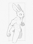 abs anthro athletic athletic_anthro athletic_male biped cotton_tail featureless_crotch fist geometric_background looking_up male male_anthro nude nude_anthro nude_male paper_background pecs simple_background solo standing resrabbutt lagomorph leporid mammal rabbit black_and_white digital_media_(artwork) hi_res monochrome portrait shaded simple_shading sketch three-quarter_portrait