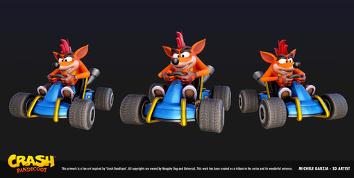 4_fingers anthro arms_bent black_background black_eyes black_nose blue_bottomwear blue_clothing blue_shorts bottomwear brown_clothing brown_eyebrows brown_footwear brown_gloves brown_handwear brown_inner_ear brown_shoes clenched_teeth clothed clothed_anthro clothed_male clothing driving driving_kart eyebrows facial_markings fingers footwear fur gloves hair handwear head_markings kart light male male_anthro markings mohawk orange_body orange_fur red_hair shirtless_anthro shirtless_male shoes shorts simple_background sitting solo tan_markings teeth text thick_eyebrows vehicle yellow_body yellow_fur michele_garzia activision crash_bandicoot_(series) crash_team_racing_(series) crash_bandicoot bandicoot mammal marsupial 2024 3d_(artwork) artist_name blender_(artwork) digital_media_(artwork) english_description english_text hi_res lighting marmoset_toolbag_(artwork) substance_painter_(artwork)