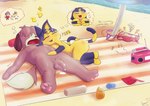 absurd_res animal_crossing ankha_(animal_crossing) anthro beach big_breasts bodily_fluids breast_play breasts canid canine canis cuddling cum digby_(animal_crossing) domestic_cat domestic_dog duo felid feline felis female flaccid foreskin genital_fluids genitals hair hair_over_eyes hi_res lecerf lying male male/female mammal nintendo nude on_back open_mouth penis purring seaside sex sleeping thought_bubble titfuck