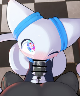 ambiguous_gender ambiguous_penetrated big_butt big_eyes blue_eyes blush bodily_fluids butt clothed clothed_ambiguous clothing cum cum_in_mouth cum_inside cum_on_face cumming_while_penetrating duo erection faceless_character faceless_male fellatio fingerless_gloves first_person_view fully_clothed fully_clothed_ambiguous genital_fluids genitals glistening glistening_body glistening_eyes gloves grey_body grey_skin handwear huge_butt leotard looking_at_viewer looking_up looking_up_at_viewer male male/ambiguous male_penetrating male_penetrating_ambiguous male_pov nude one_eye_closed oral oral_penetration penetration penile penile_penetration penis penis_grab penis_in_mouth service_height sex size_difference solo_focus tail thick_thighs white_body fozuna tiril alien alien_humanoid animal_humanoid felid felid_humanoid feline feline_humanoid felis humanoid mammal mammal_humanoid 2026 3d_(artwork) 5:6 blender_(artwork) blender_eevee_(artwork) censored digital_media_(artwork) hi_res