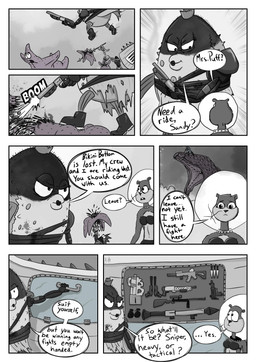 animal_ears anthro blood bodily_fluids breasts butt chainsaw clothed clothing dialogue explosives eyelashes female footwear gore grenade group gun holding_object holding_weapon knife nude power_tool pupils ranged_weapon rocket_launcher shoes speech_bubble text thick_thighs tools violence weapon stillinthesimulation nickelodeon spongebob_squarepants mrs._puff patrick_star sandy_cheeks aquatic asterozoan echinoderm fish mammal rodent sciurid starfish tree_squirrel absurd_res comic english_text hi_res