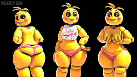 anthro beakless bib bite biting_lip black_background breasts butt clothed clothing female hand_on_hip heart_pupils holding_breast looking_at_viewer looking_back looking_back_at_viewer machine medium_breasts multiple_poses non-mammal_breasts panties pink_clothing pink_panties pink_underwear pose self_bite sharp_teeth simple_background smile smiling_at_viewer solo teeth thick_thighs topless topless_anthro topless_female underwear wide_hips nugter five_nights_at_freddy's five_nights_at_freddy's_2 scottgames lovetaste_chica toy_chica_(fnaf) animatronic avian bird chicken galliform gallus_(genus) phasianid robot robot_anthro 16:9 3d_(artwork) digital_media_(artwork) hi_res source_filmmaker_(artwork) watermark widescreen